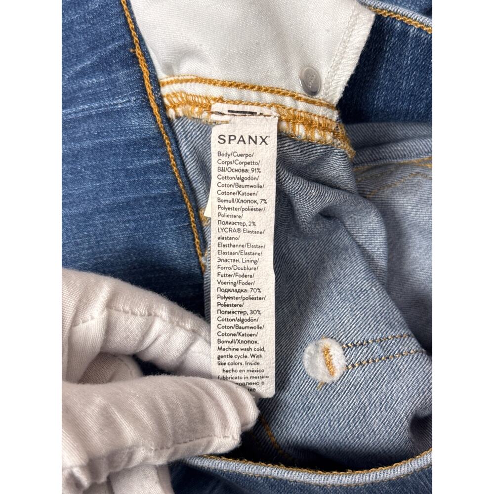 Spanx Jeans 1X Womens Seamed Front Wide Leg Pull On - Picture 7 of 7